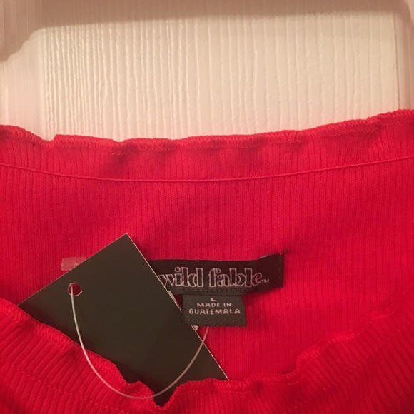 NEW! Women's cotton blend V-neck ruched top - Picture 2 of 4